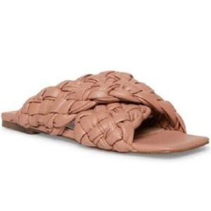 Steve Madden Women Marina Braided Crisscross Sandals Flat shoes sz 6.5M